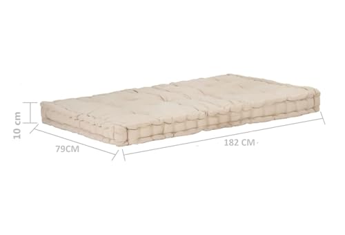 Image of ATOOTFUSION Cotton Box Mattress, 5-Inch Thick, Soft Foldable Floor Mattress Medium Firm, Single Bed Size 72x30X5 Inches (Off White)