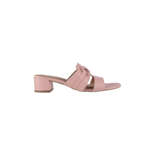 Image of Mochi Women Faux Leather Block Heel Slip-on Fashion Sandal