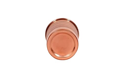 Adoko 100% Pure Copper Tumbler 300ml | Ayurvedic Drinking Glass for Water | Handcrafted Copper Utensil for Daily Use – 1Pc