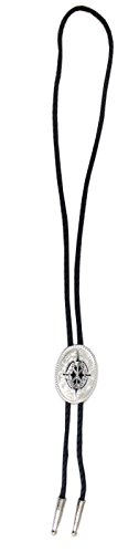 M&F Western Bolo Tie Silver/Black Tribal Pendant One Size #TOP2