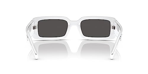 Dolce & Gabbana DG 6187 331287 White Plastic Rectangle Sunglasses Grey Lens3