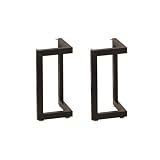 Offee - Gambe per mobili, resistenti, regolabili, in ferro, per scrivania, panca, fai da te, per tavolini, comodini, sedie, 2 pezzi (nero, larghezza = 40 cm)