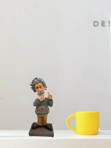 Image of AUGEN Polyresin Albert Einestine Idol Statue Showpiece for Home Decor Decoration and Gifting (1 Piece, 6723B-A)