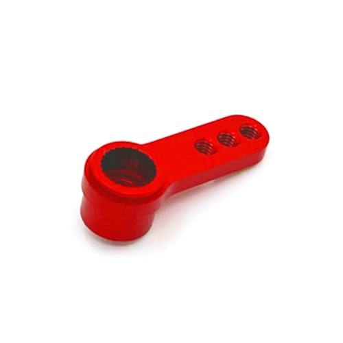 RCPLAGA Metal Upgraded 25T Servo Arm Spare Part for 1/16 RC16207 16208 16209 16210 H16 (red)