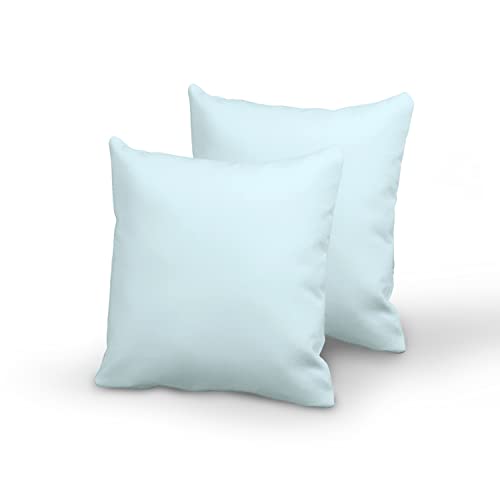 Pizuna 2er Pack Kissenbezug 65 x 65 cm Baumwolle Babyblau 400 Fadenzahl – Ansicht 1