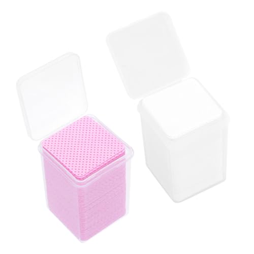 Vaguelly 2 cajas Toallitas de Algodón para Limpieza de Pegamento de Pestañas Cajas de Unidades sin Pelusas para y Pestañas Herramienta Profesional para Salón de
