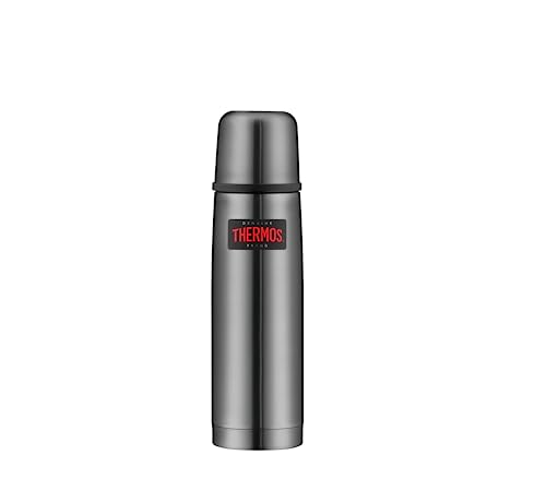 THERMOS LIGHT & COMPACT BEVERAGE BOTTLE 0 50l stone grey Thermosflasche Edelstahl Isolierflasche grau mit Trinkbecher 12 h heiß / 24 h kalt spülmaschinenfest absolut dicht BPA-frei