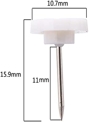 White Push Pin 100Pcs Plastic Thumb Tacks, Steel Push Pins Pushpins Drawing Pins Map Pin Paper Fasteners for Notice, Pinboard,Bulletin Board