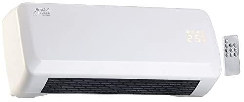 Sichler Haushaltsgeräte Heizlüfter Wand: Kompakter Wandheizlüfter mit digitalem Thermostat, Timer, 2.000 W (Wandheizer, Wandheizgerät,...