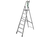 1PEZZO SCALA IN ALLUMINIO EUROSCALA PIU' SU EN131-9 gradini cm.62x16,6x286h (205h pedana) kg.10,2