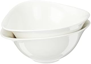 Villeroy and Boch - Vapiano salad bowl set, 2 pieces, 800 ml, 21 x 17 cm, premium porcelain, dishwasher-safe, microwave-safe, white