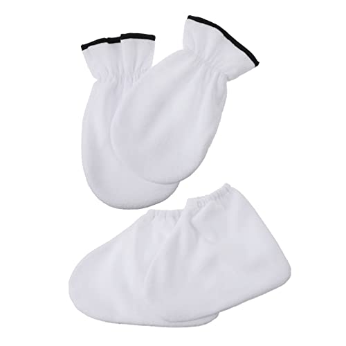 OSOLADY 4Piezas Guantes y Botines De Cera De Spa Para Manos y Pies De Hidratación y Cuidado Agrietada Material