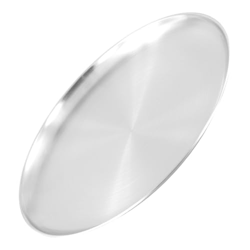 FAAING 6 sztuk okrągłych talerzy ze stali nierdzewnej o średnicy 26 cm, na kemping, ze stali nierdzewnej, do serwowania, okrągłe, do pizzy, kuchni, na kemping, imprezę