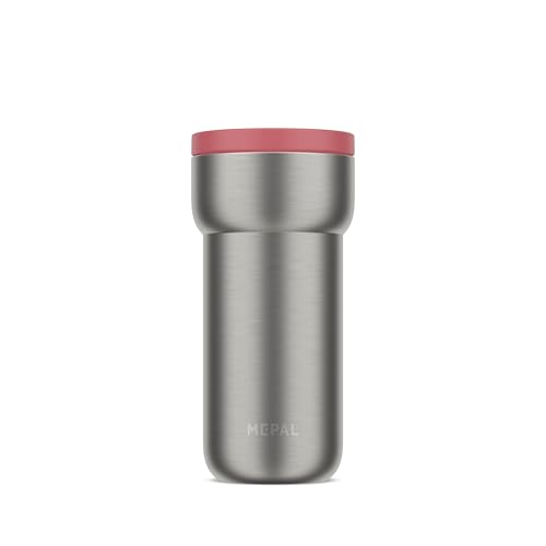 Mepal - Taza térmica Ellipse - 4 horas caliente y fría 8 horas - Taza térmica para viajes - Apta para llevar té y café - Se adapta a todos los portavasos - 375 ml - Vivid mauve