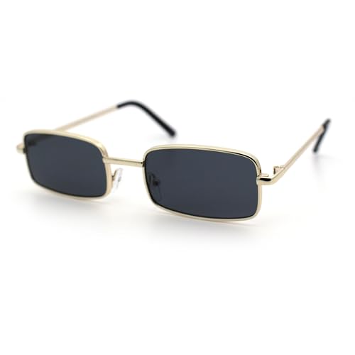 SA106 mens Narrow Rectangular Metal Sunglasses Sunglasses