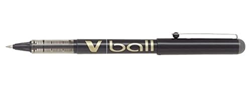 Pilot V-Ball Stylo roller Pointe métal 0,7 mm Encre liquide Noir - Lot de 12