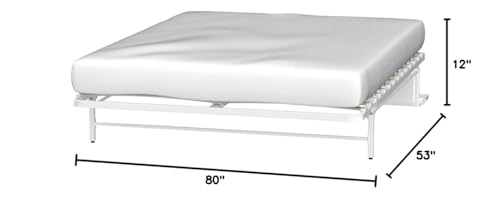 Wilding Wallbeds Deluxe Murphy Bed Frame (Full) Vertical Wallbed, Powder-Coated Steel Frame for Folding Cabinet, Pull-Out Bed, Hidden Bed