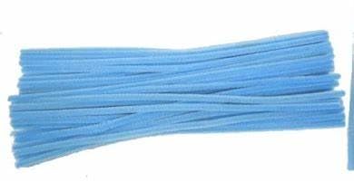 Eoast® Pipe Cleaners 100 Pcs Colors Chenille Stems for DIY Crafts Decorations Creative School Projects (6 mm x 12 Inch) SKY BLUE(LIGHT BLUE)