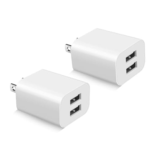 USB Wall Charger Block 2Pack Dual Port Cube Plug Power Charging Adapter Brick for Apple iPhone 15/14/13/12/XS Max/XR/X/8/8 Plus/7/6S/6S Plus/6/SE/5S/5C/iPad Mini/Air/Samsung Galaxy Kindle Fire LG