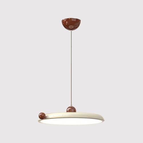 Lámpara Colgante de Disco Blanco, lámpara Colgante Redonda Ultrafina, lámparas de suspensión de Metal Estilo Crema, luminaria para Comedor, LED Moderna, Luces Sencillas para Isla de Cocina