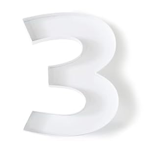 Soul & Lane Pappmaché Zahl 3 Geschenkbox