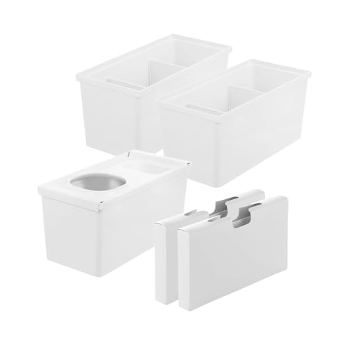 ザッカLab. セット販売 トトノ シンク下収納 フラット(高さが揃う5点セット+おまけ付き)| キッチン収納 ケース シンク下 引き出し 収納 ゴミ袋 ポリ袋 掃除用品 整理 TOTONO