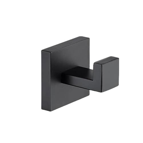 Accessoires de Salle de Bain Noirs et Crochet Mural pour Style Moderne