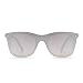 Rimless Mirror Wayfarer Sunglasses One Piece Frameless Eyeglasses Men Women (Transparent / Mirror Silver)