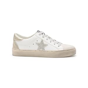 Mi.iM Gaby Rubber Sole Lace-up Snake Print Suede Star Sneakers