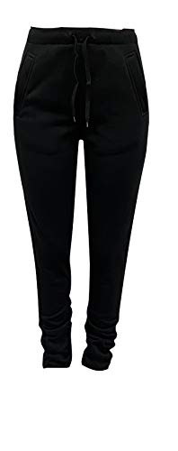 HuiSiFang Women Stacked Pants Fleece Sweatpants Thicked Warm Jogging Casual Ruched Workout Active Jogger Pants4