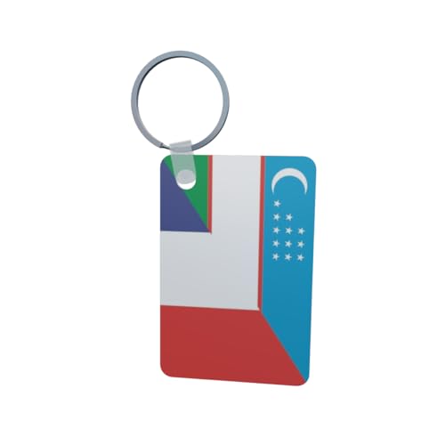 U24 Porte-clés Ouzbékistan France Aluminium 50 x 47 mm