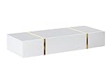 Console murale Panneau de particule, Panneau et dérivés de bois Blanc, Doré