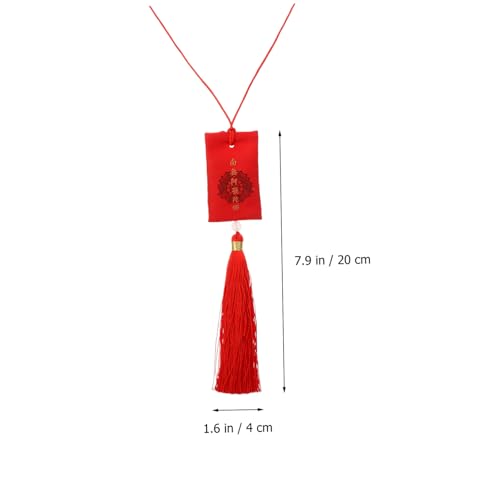 Bolsa tipo sachet estilo chino con borla roja miniatura 2