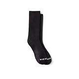 Red Wing Shoes Everyday Work Medium Weight Crew Socks, Stretchable Cotton/Nylon/Polyester Blend, Black, 9-12 (1 pair)