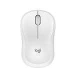 Logitech M240 Silent Bluetooth Mouse, Wireless, Compact, Portable, Smooth Tracking, 18-Month Battery, for Windows, macOS, ChromeOS, Compatible with PC, Mac, Laptop, Tablets - White
