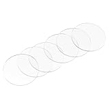 iplusmile 6個 透明なガラス製時計レンズ 丸型 厚 高耐久クリスタル ガラスカバー 製表師向け交換用パーツ