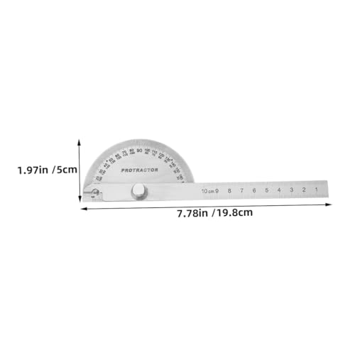 Regla medidora de ángulos acero inoxidable 2 pzas 180° miniatura 2