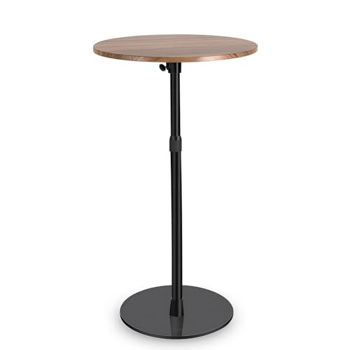 GAIMONSU 昇降式ハイテーブル 丸型カウンターテーブル スリム設計 天板直径40cm 高さ57.5-85cm調整可能 バーカウンター キッチン リビング コンパクト 省スペース おしゃれ モダン 安定構造 耐荷重 組み立て簡単 メンテナンス楽 多目的