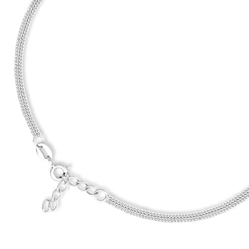 Image of ZAVYA 925 Sterling Silver Designer Layered Infinity Rhodium Plated Adjustable Chain Anklet (Single) | Gift for Women & Girls | With Certificate of Authenticity & 925 Hallmark