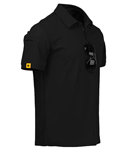 Geek Lighting Boys' Short Sleeve Polo Shirts Sport Polo Shirt Classic Black L #TOP11