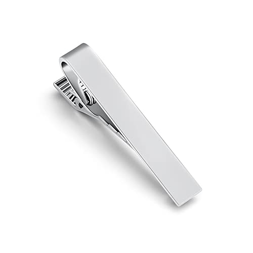 1-3 Pcs Tie Clips for Men Tie Bar Clip Set for Regular Ties Necktie Suitable for Wedding Business Tie Pin Clips-silver short