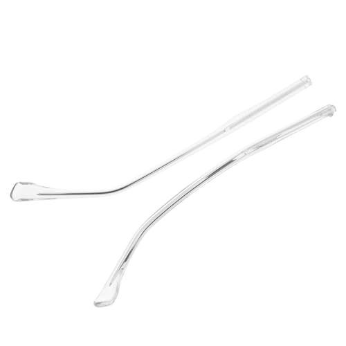 BinZyronic メガネ交換用テンプル 1ペア 金属製 ? 調整可能なパッド付きでフィット感向上、サングラスや眼鏡の修理に適用 (透明)