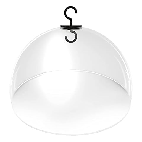 PFNRTH Squirrel Baffle for Shepherp's Hook, Or Squirrel Baffle for Hanging Bird Feeder,12" Clear Dome Protective Cover. Cover