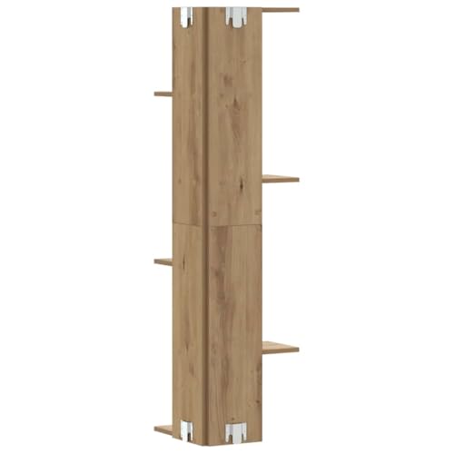 Étagère d'angle murale en chêne Artisan, meuble moderne suspendu - 8