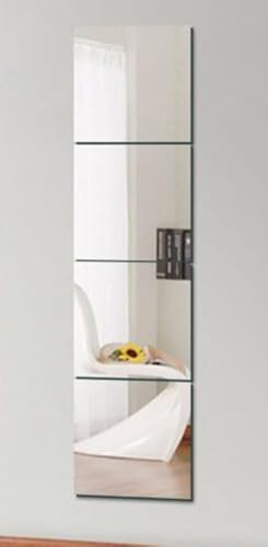 8 Piezas 20x20cm Espejos Adhesivos Pared HD Espejo Sin Vidrio, Espejo Acrílico Adhesivo, Flexibles Espejos Decorativos de Pared, No de Vidrio, Espejos de Pared sin Marco para Armarios Sala de Estar