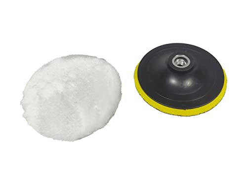 Image of VOLTZ VZ-CP1600 Electric Hand Polisher's M14 Hookpad & Wool Polishing Buffing Pad Wheel 125 MM for Attachments