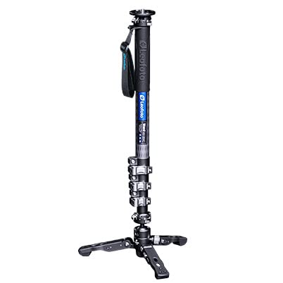 Leofoto Mv-324C+Vd-03 Carbon Fiber Flip Lock Pro Video Camera Monopod With Tripod Stand Max Load 22Lb, 1500Mm #TOP15