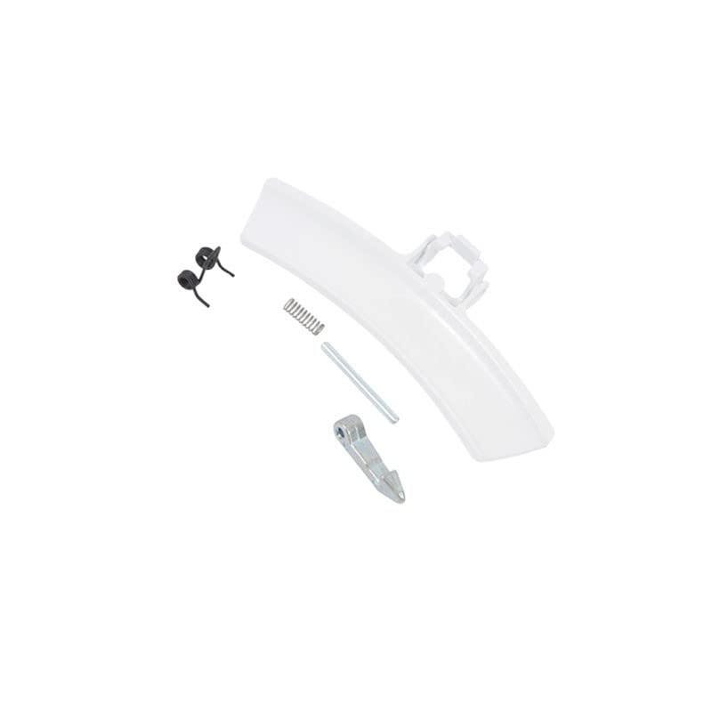 Kit maniglia bianca completa gancio molla per porta oblò lavatrice compatibile con Rex Electrolux AEG EDH3887PDE - EDH3685PDW - RDH3673PUE - EDC2086PDW Ed ulteriori