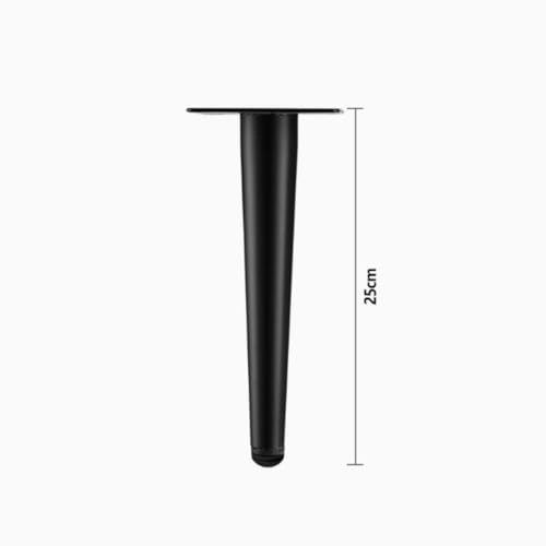 Patas metálicas cónicas ETOPARS de 25cm negro mate para patas de sofá y cómoda 3