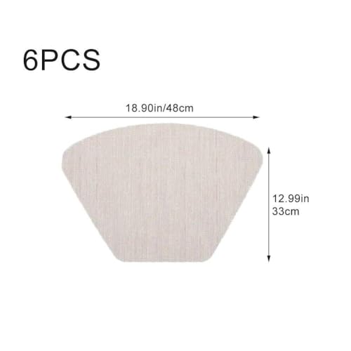 Set de 6 sets de table en vinyle PVC lavables et durables pour les repas - 7